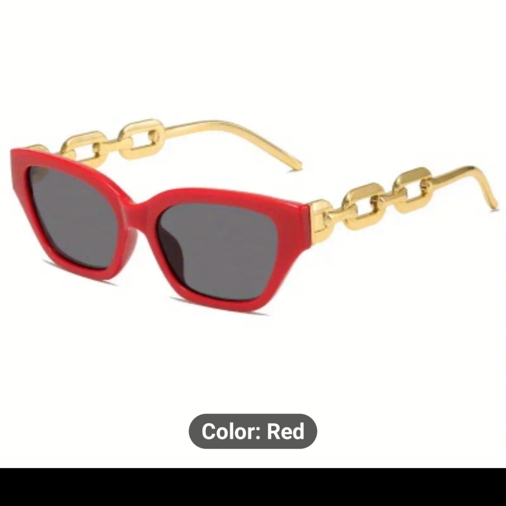 NEW FASHIONABLE CAT EYE SUN GLASSES. COLOR: RED
